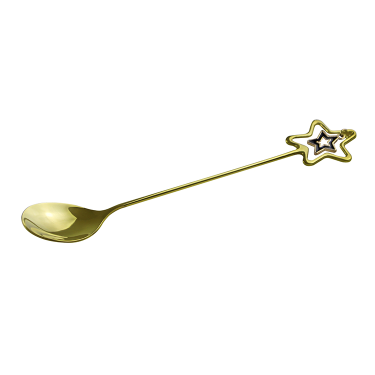 Durable Star Shape Gold Spoon