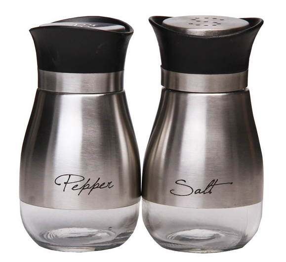 Elegant Designed 4 Inch High Grade Stainless Steel Salt and Pepper Shakers