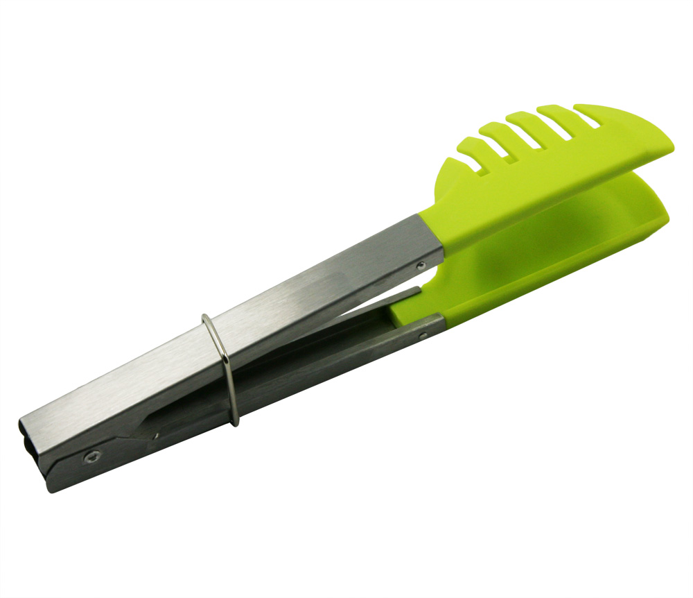 Verde de aço inoxidável Tong com Silicone Food Tongs EB-KA69