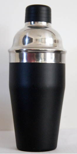 Milled Single Serving Black Stainless Steel Cocktail Drink Shaker