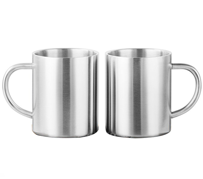 Premium Stainless Steel Coffee Mugs Set of 2
