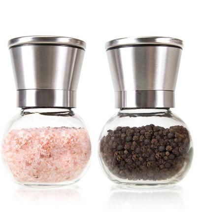 Premium Stainless Steel Salt and Pepper Grinder Set