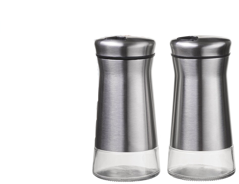 Salt and Pepper Shakers Set with Adjustable Holes