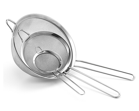 Conjunto de 3 malla fina coladores de acero inoxidable