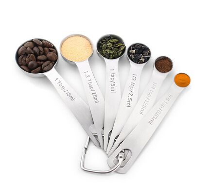 Набор из 6 Точные Ложки из нержавеющей стали, измерения ложки