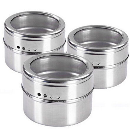 스파이스 항아리 스테인레스 스틸 소금과 후추 밀 양념 용기