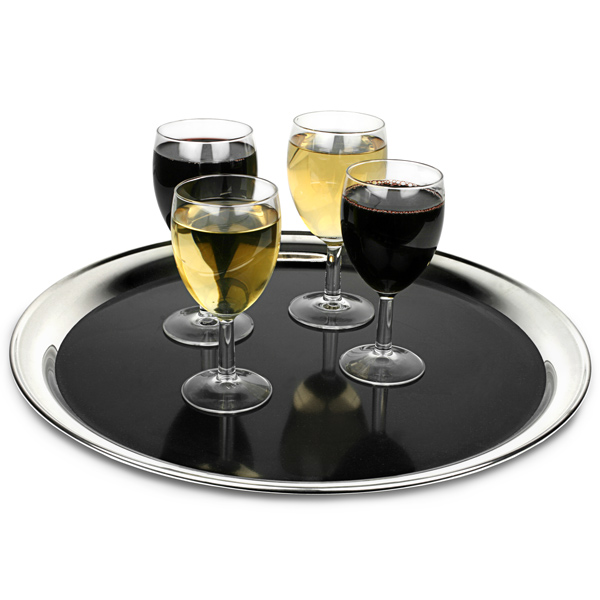 Stainless Steel Bar Tray with Black PVC