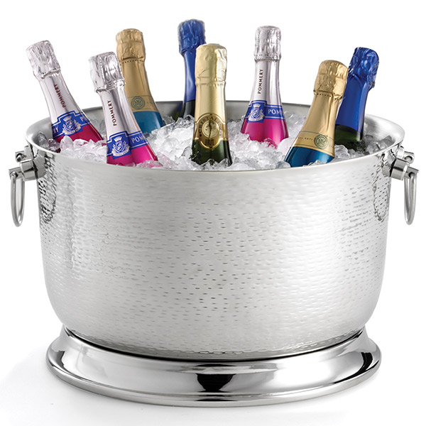 Stainless Steel Double Walled Round Beverage Tub Ice Bucket