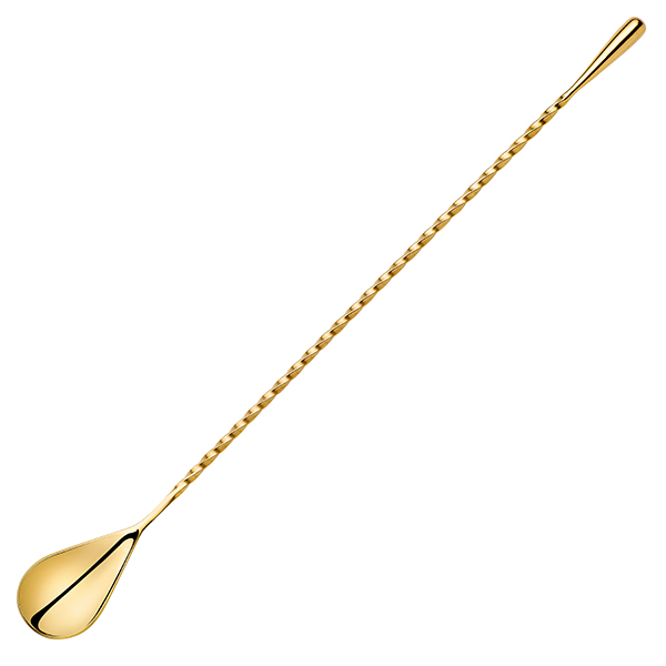 Acero Oro Acero plateado Teardrop Bar Cuchara Cuchara de mezcla