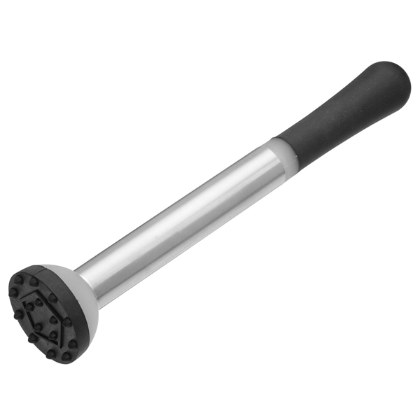 Stainless Steel Muddler with Textured Silicone Head