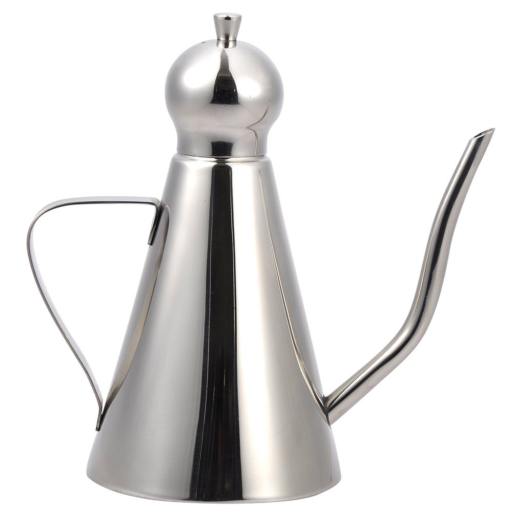 Stainless Steel Oil Can with Handle and Lid