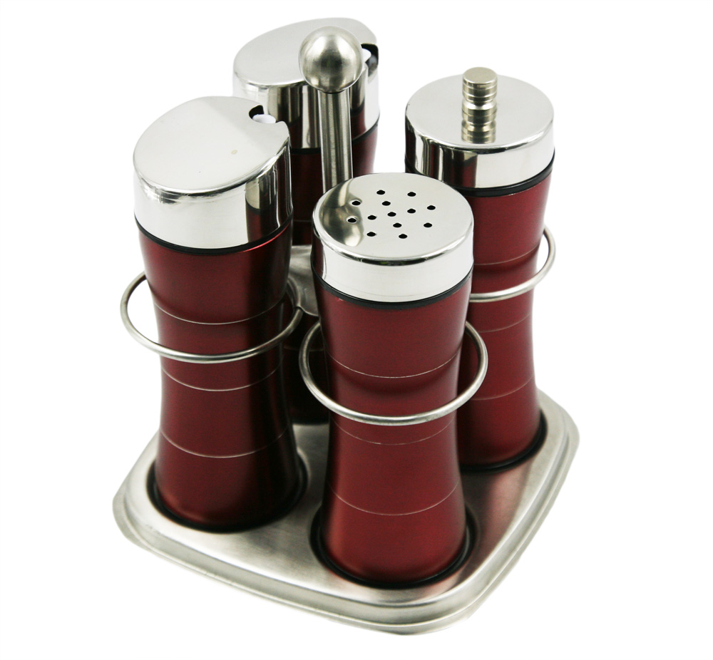 EB-SP94를 설정 4 개 스테인리스 페퍼 밀 소금 병 소스 병