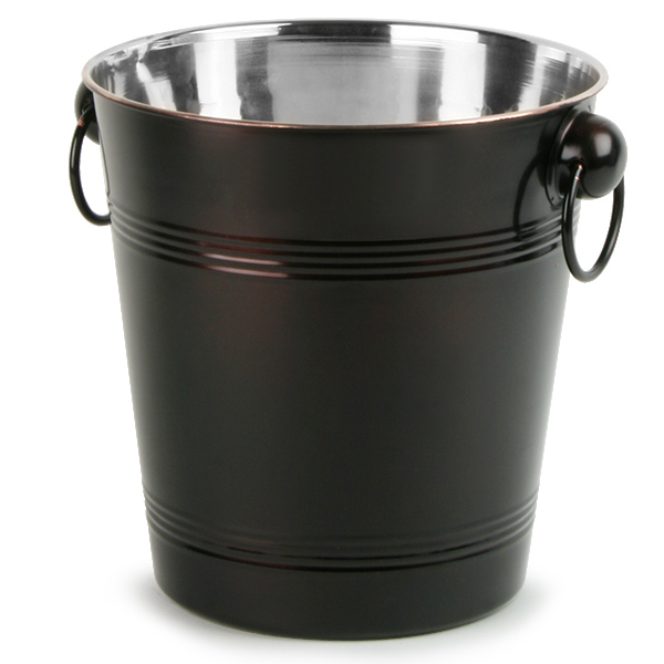 Stainless Steel Round Wine & Champagne Bucket Dark Bronze EB-BC39