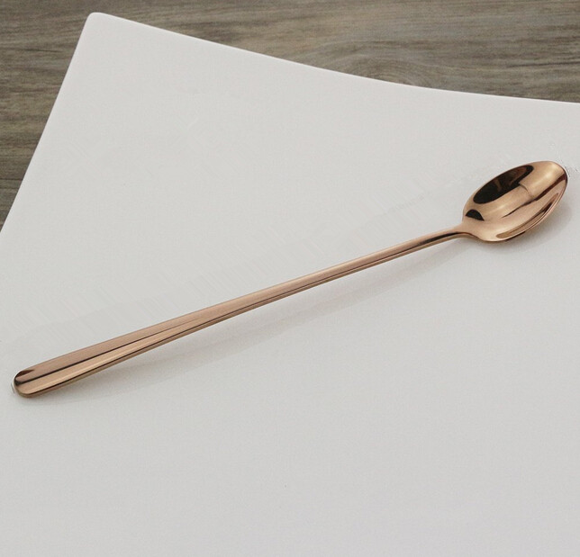 Stainless Steel long handle coffee spoon of 6