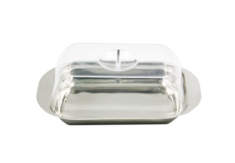 Stainless steel butter box with transparent lid EB-CB03