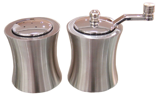 Waist DrumType Stainless Steel Salt & Pepper Mill Grinder Set