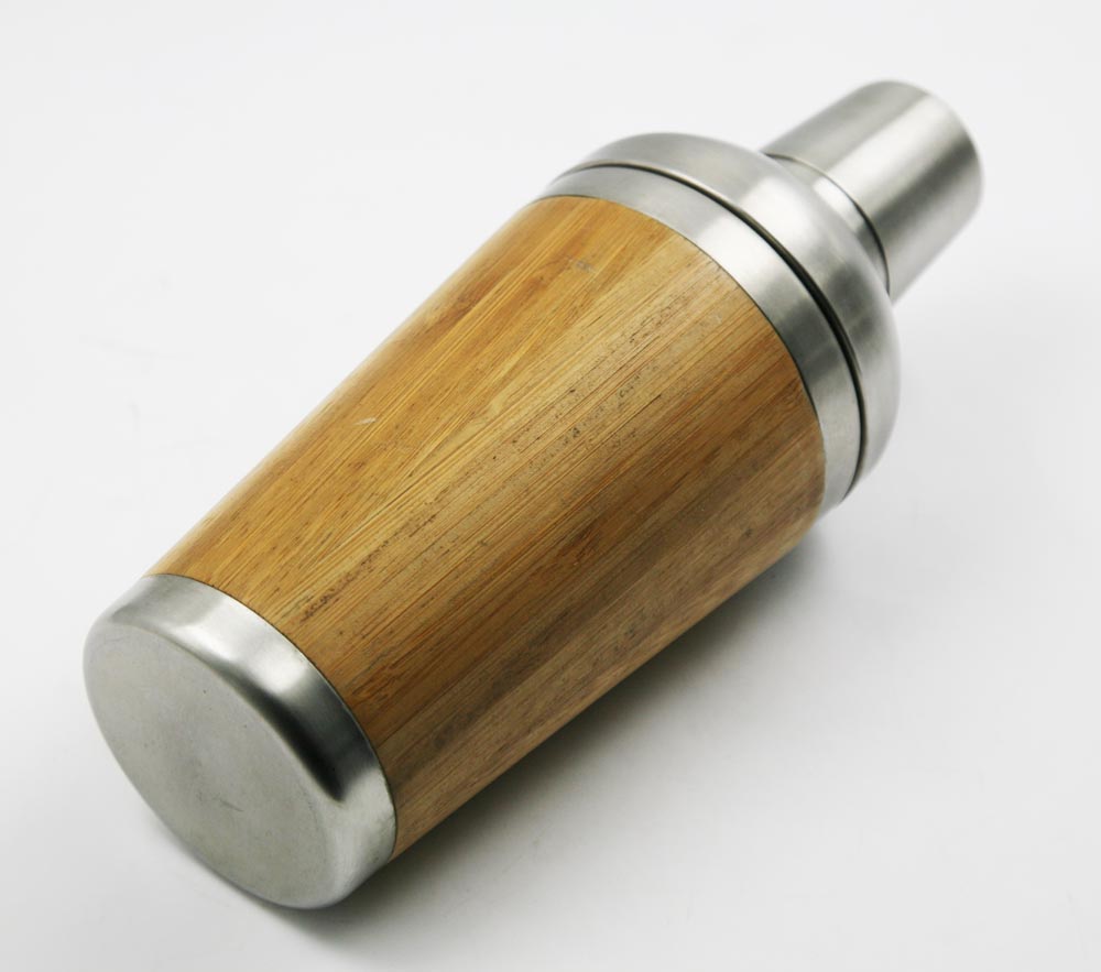 cocktail shaker bar tools barware shaker with bamboo