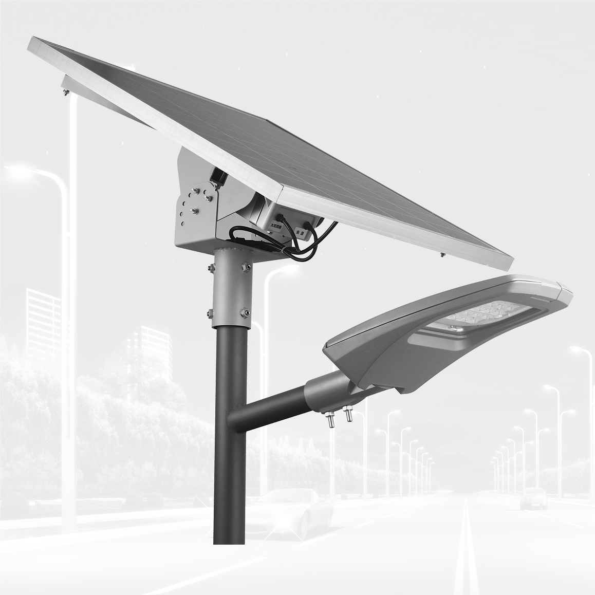 YMLED-6801 Solar street light 30w with contral system good waterproof made in china