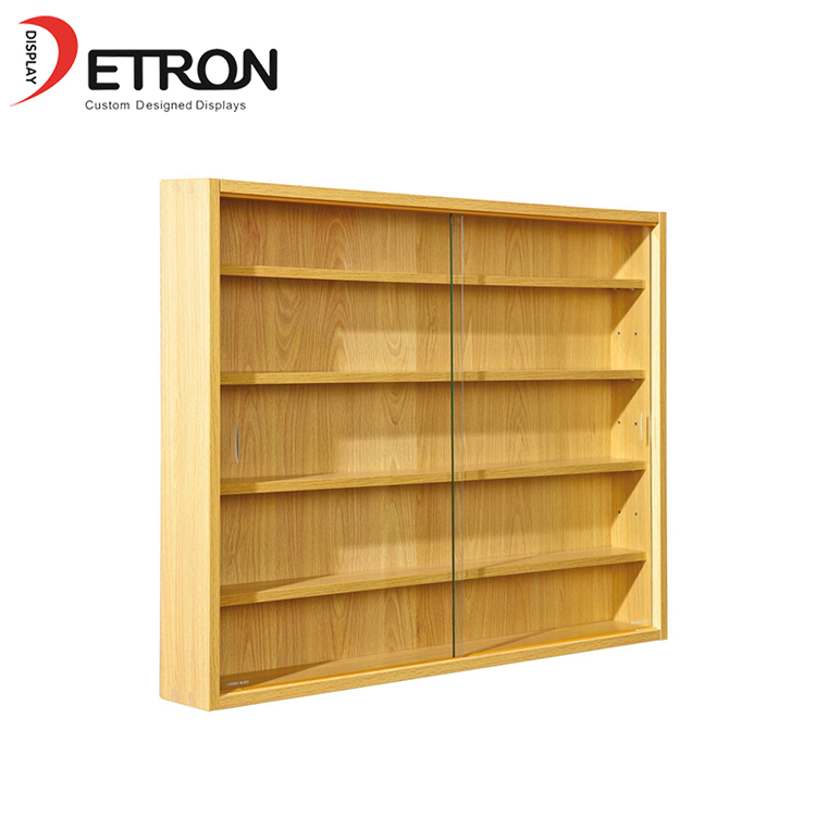 wooden wall mount display cabinet