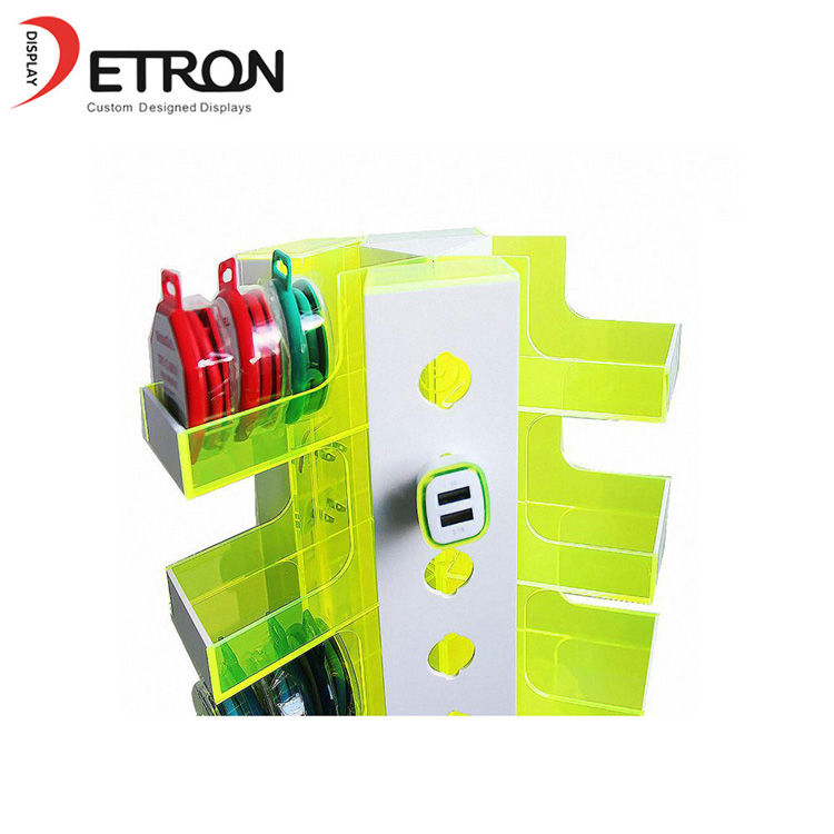 data cable rotating display stand