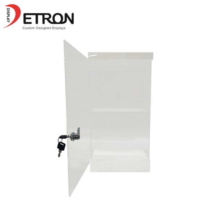 2 Tiers acrylic watch countertop display stand with locked