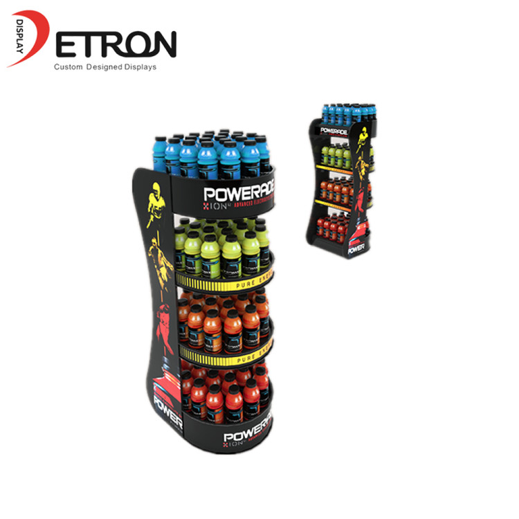 Сделанный фарфор стойки дисплея dirnk стойки дисплея выстилки супермаркета 2018