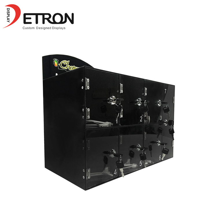 7 Gitter schwarz Acryl Telefon Ladestation mit verriegelten