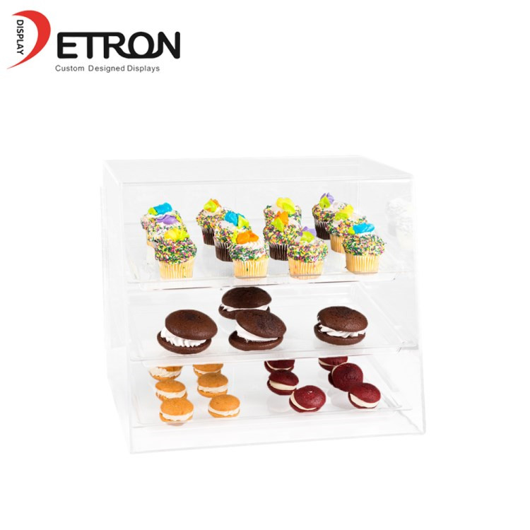 Acrylic countertop cake display box display cabinet cake display stand china made