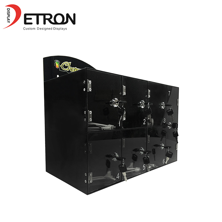中国工厂OEM黑色亚克力手机手机充电器展示柜