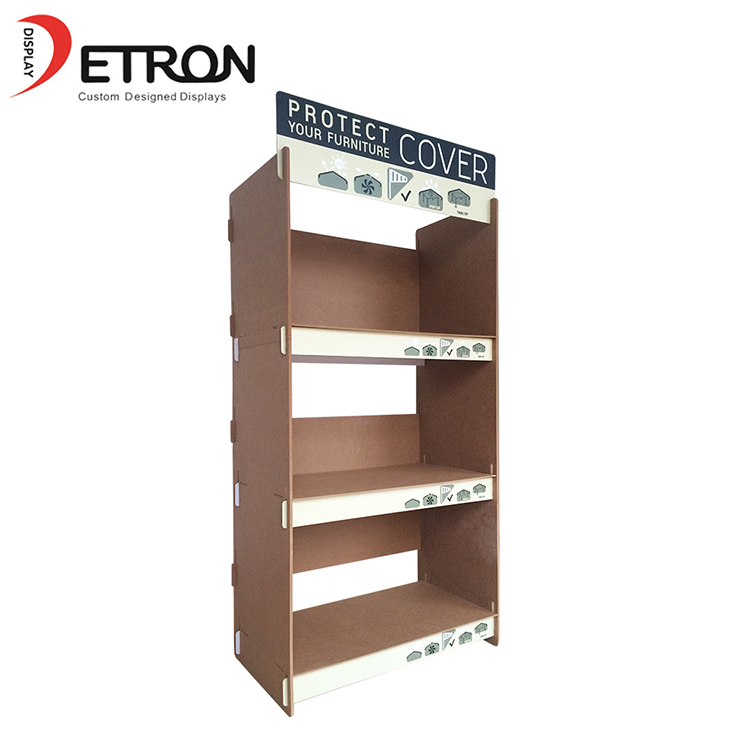 China fabriek duurzaam OEM aangepaste vloeren mdf display stand