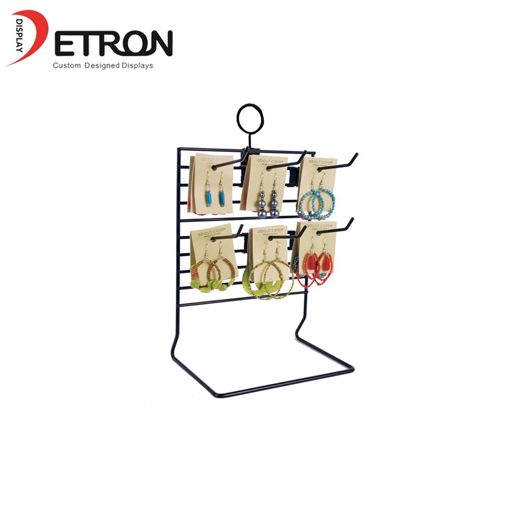 中国制造耳环金属展示架台面金属珠宝展示架