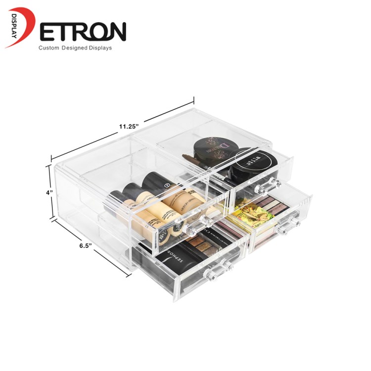 China made nail polish display case acrylic cosmetic lipstick display stand