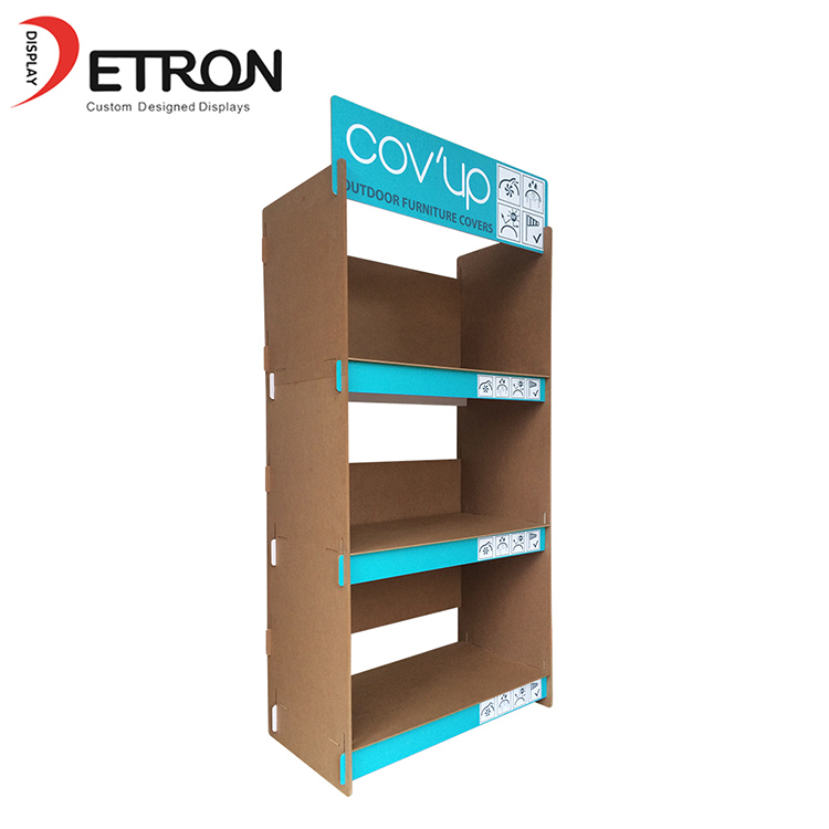 China fabricante durável personalizado 3 camadas revestimento mdf display rack
