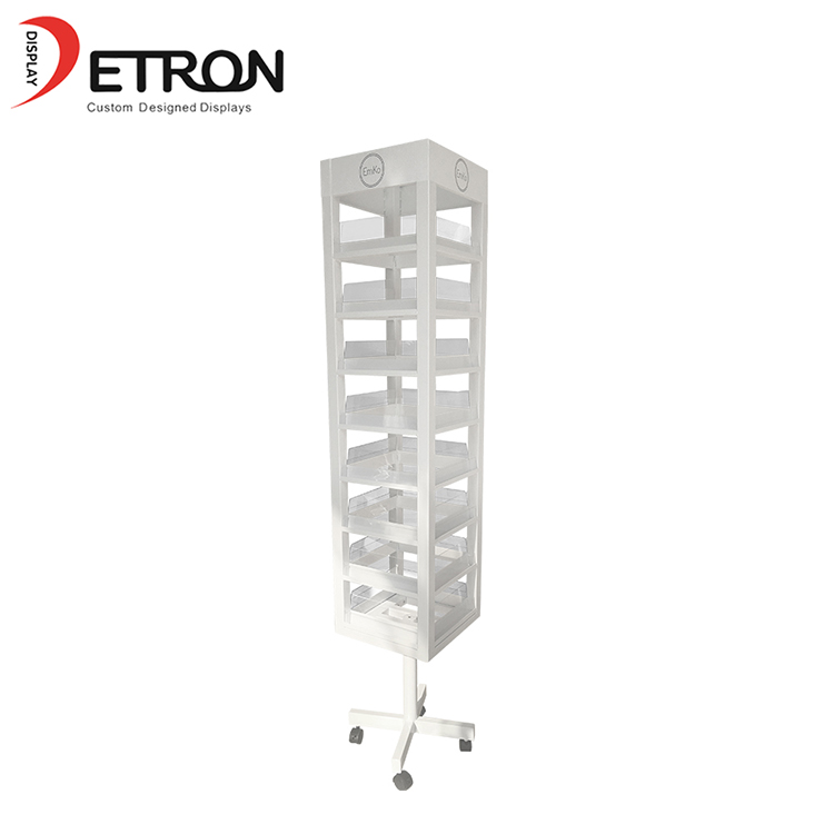 China supplier customized metal flooring rotating postcard display stand