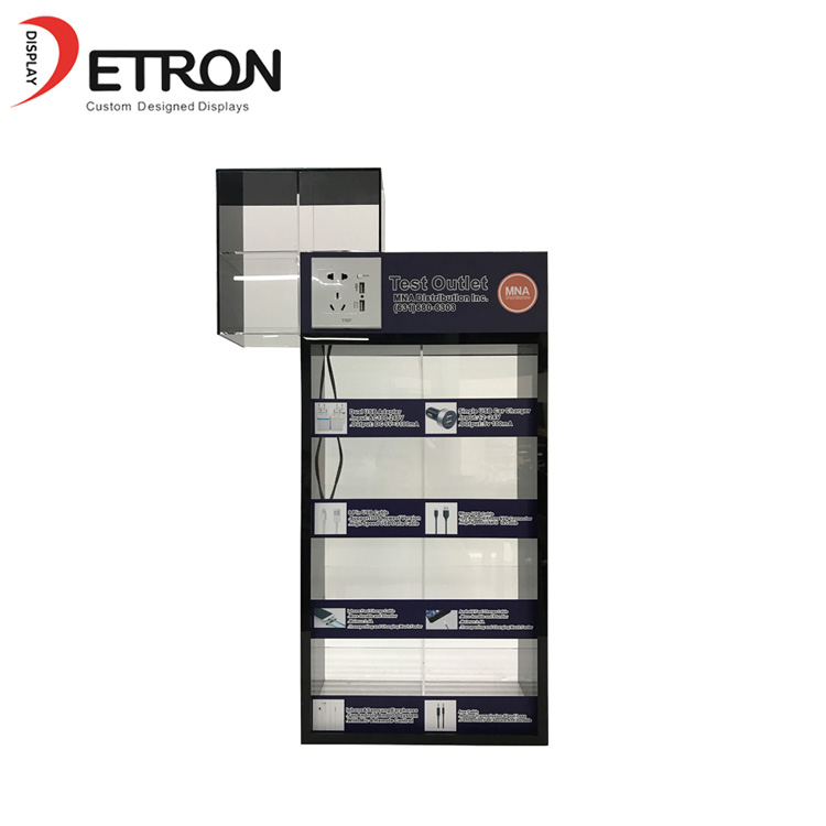 Kundenspezifischer Zubehörständer für Acryl-Ladegeräte mit RGB-LED-Licht