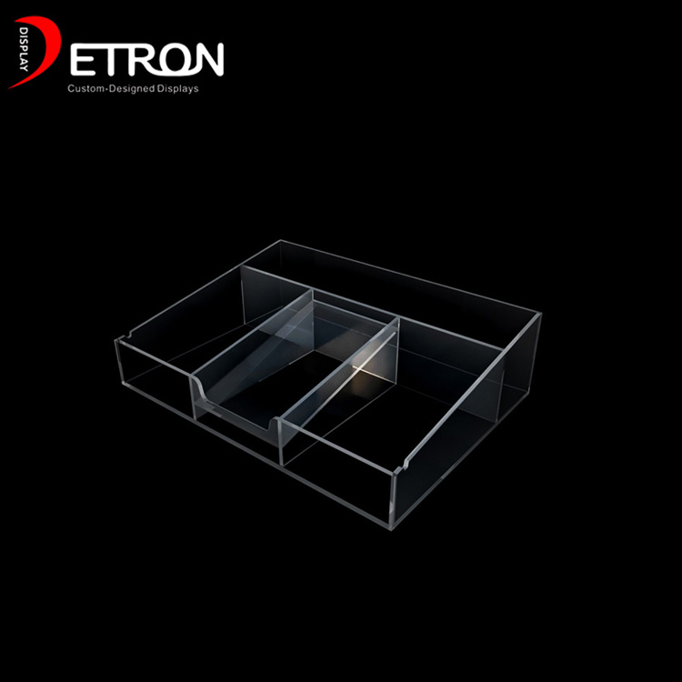 Customized countertop transparent acrylic jewelry tray box for store
