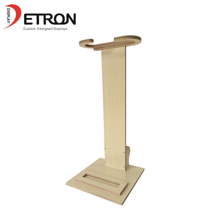 Customized floor standing wooden display shelves for skateboard
