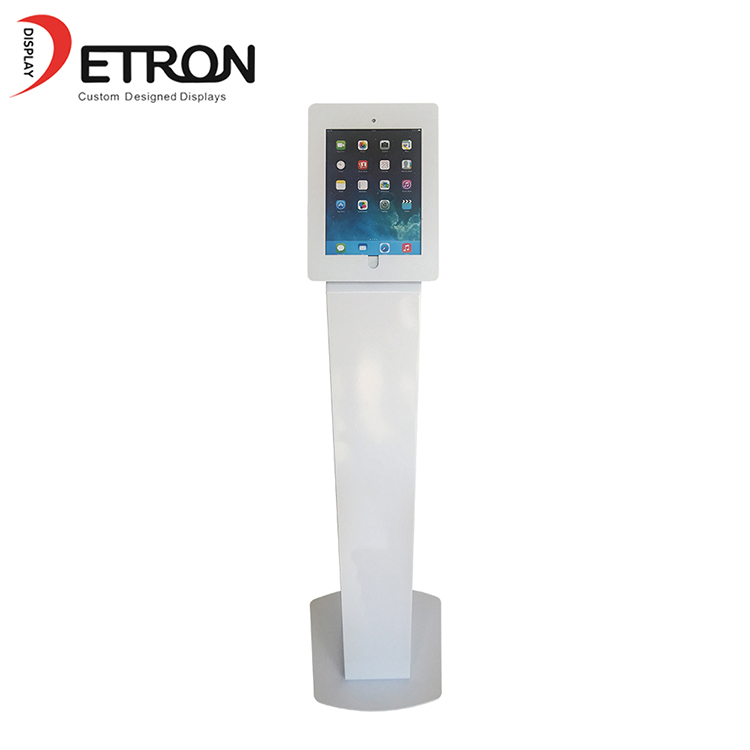 Kundenspezifischer Bodenbelagmetallsicherheitsipad-Präsentationsständer mit verriegelt