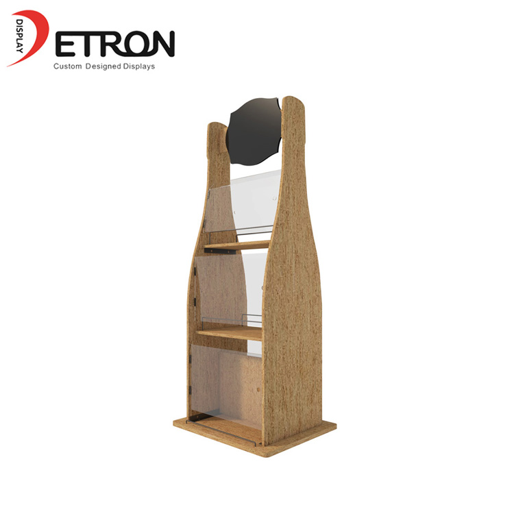 Kundenspezifische MDF-Verkaufsregale in Form einer Schnapsflasche