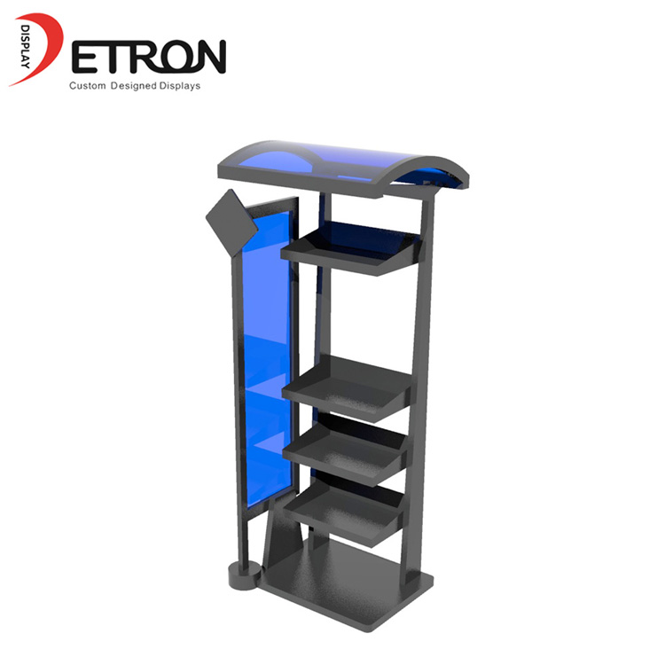 Expositor de camiseta de piso de metal personalizado para loja de varejo