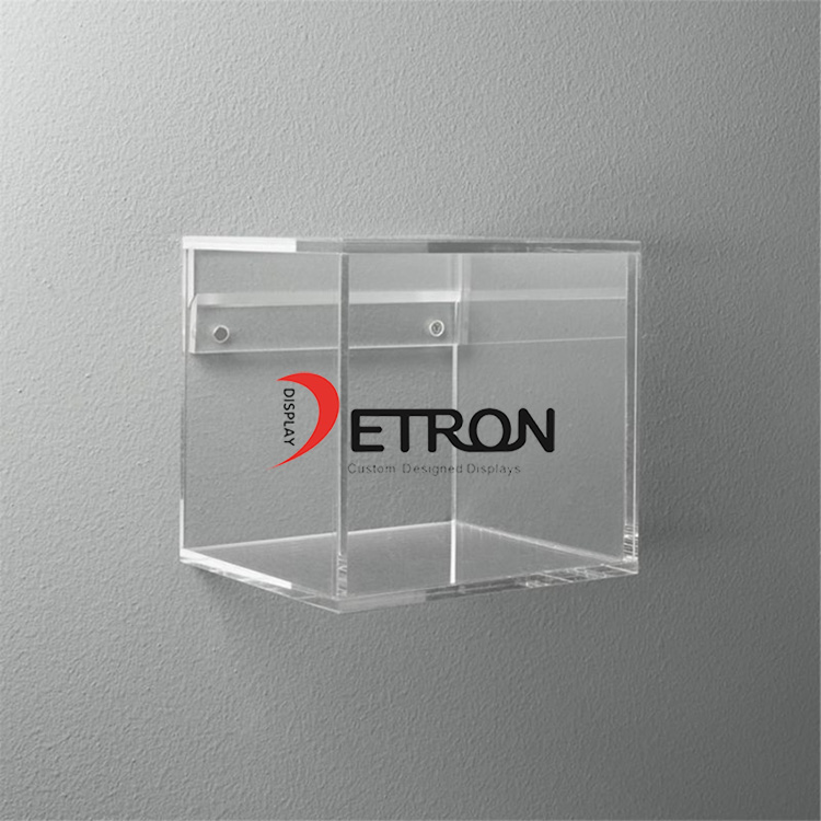 Customized multipurpose acrylic cube wall display shelves