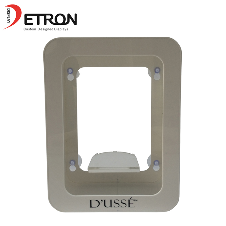 Banco da esposizione acrilico su misura della bottiglia di vino della parete della ventosa di logo di stampa di schermo su misura