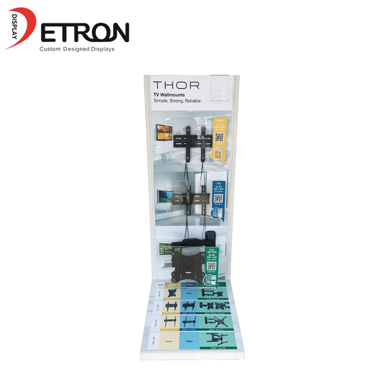 耐用的定制金属电视壁挂展示架，用于商店