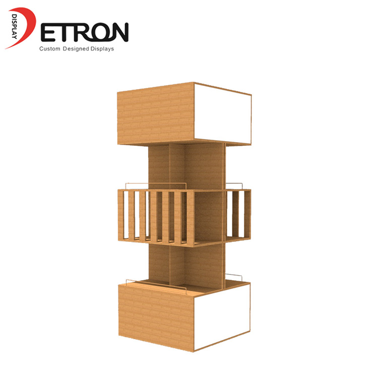 耐用的定制木制缆车展示架，用于零售店