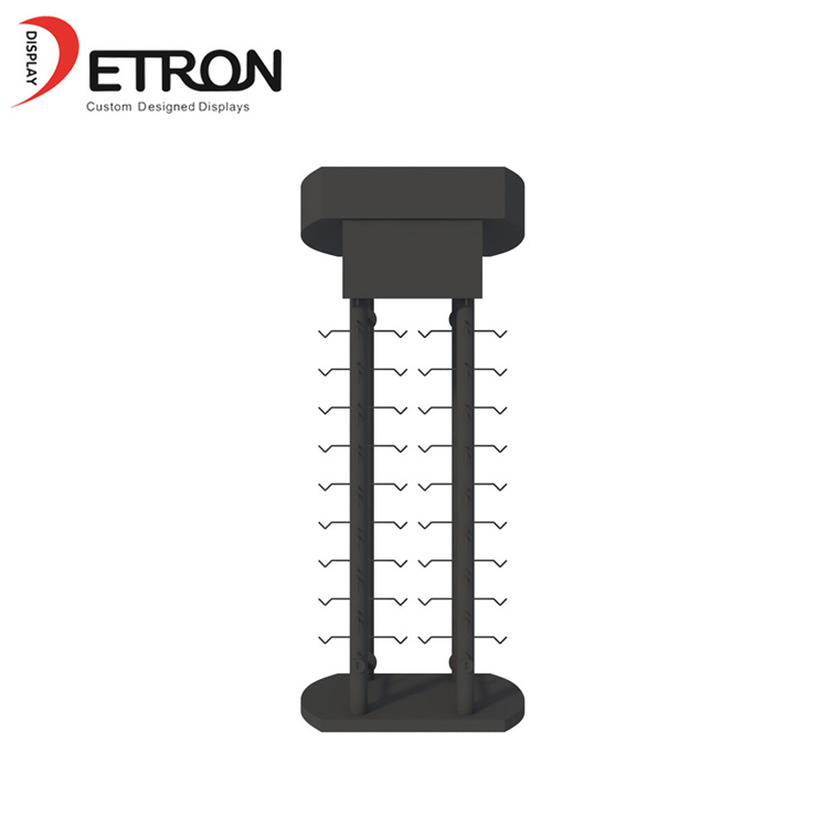 Durable metal glasses store display fixture with locked