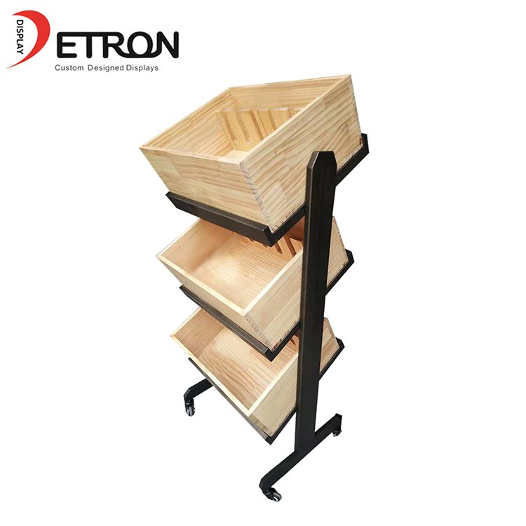 昂贵的OEM定制金属地板3层白酒瓶架带轮