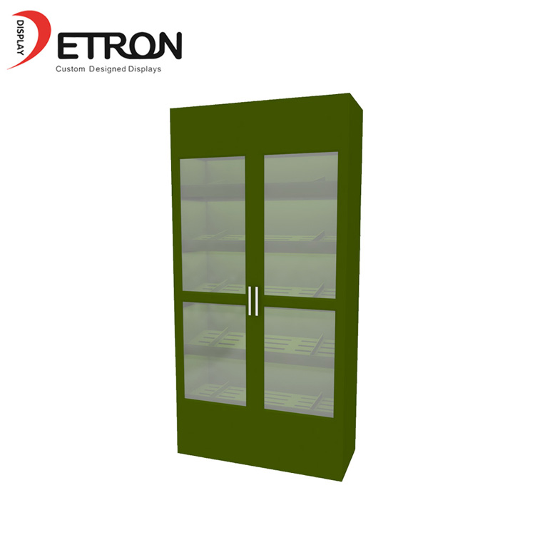 Vitrine en verre en métal debout au sol pour cigare