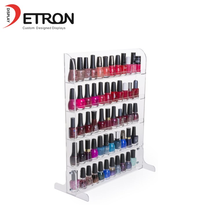 Factory customs clear 6 tiers nail polish countertop  acrylic display nail polish display stand china made