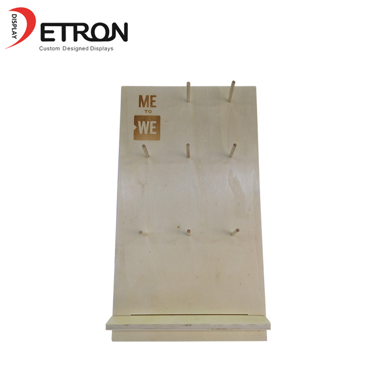 Factory direct OEM wooden countertop jewelry earring display rack