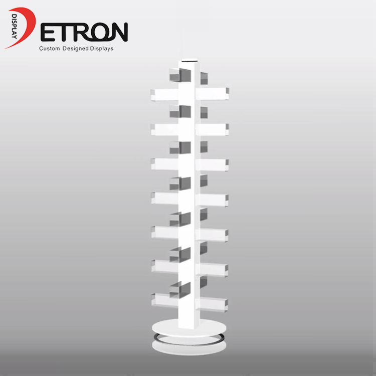 Chão de metal em pé girando cremalheira de exibição de cartão de presente de pvc para supermercado